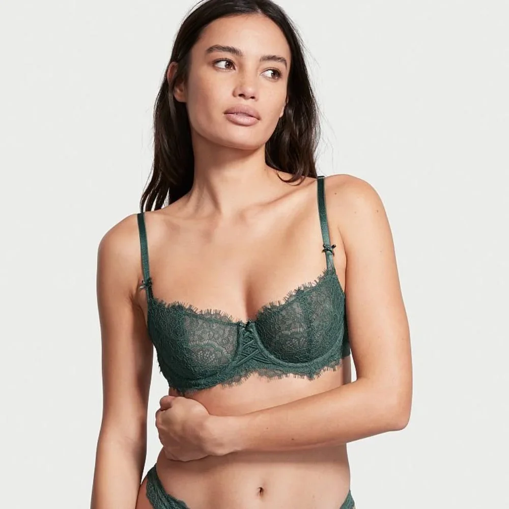 NWOT Victoria's Secret Dream Angels Push Up Without Padding in Green, 32C - Picture 9 of 9